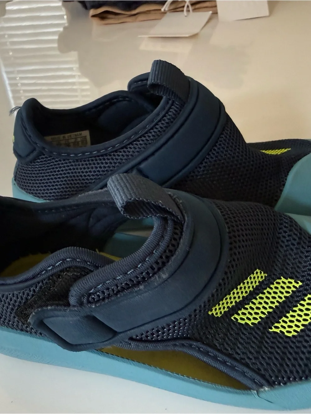 adidas Kids Navy & Teal Mesh Shoes